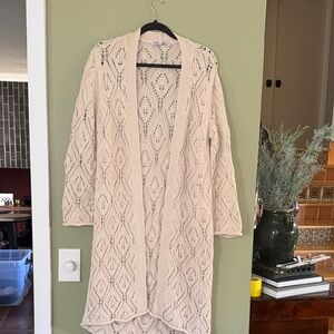 Zara Knit Duster Long Cardigan Size S